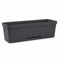 Jardinière rectangulaire anthracite en polypropylène 60x20x18 cm