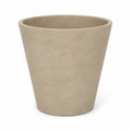 Pot conique beige sable effet minéral 40x36 cm