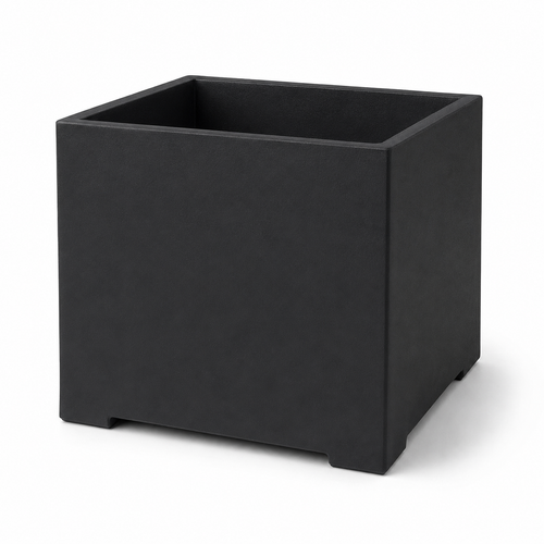 Bac à fleurs carré noir mat 35x35x34 cm