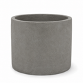 Pot cylindrique gris en ciment renforcé 38x36 cm