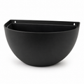 Jardinière murale demi-lune noir mat 40x18x20 cm