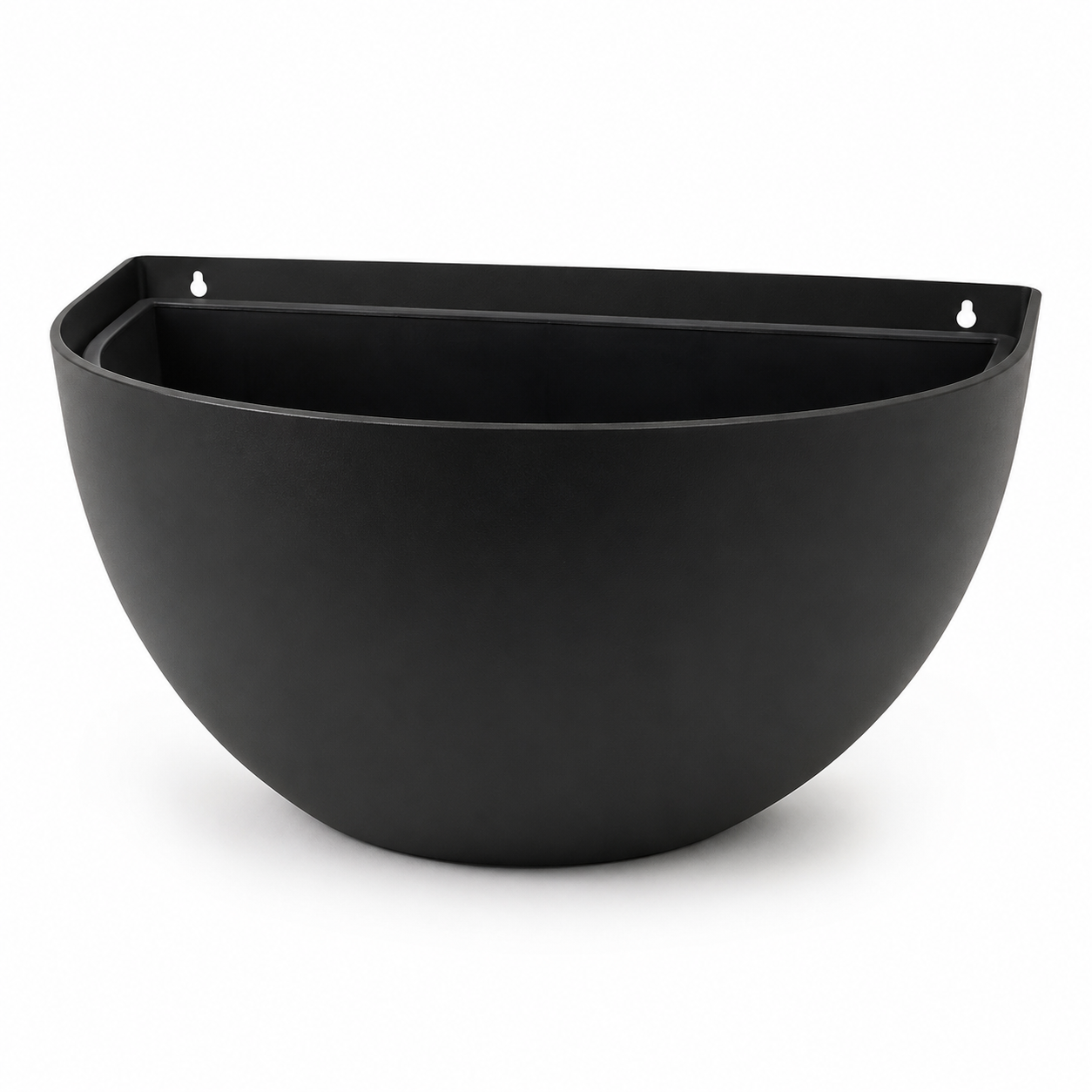 Jardinière murale demi-lune noir mat 40x18x20 cm