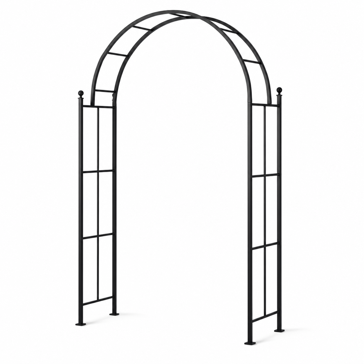 Arche de jardin en acier noir 140x38x240 cm