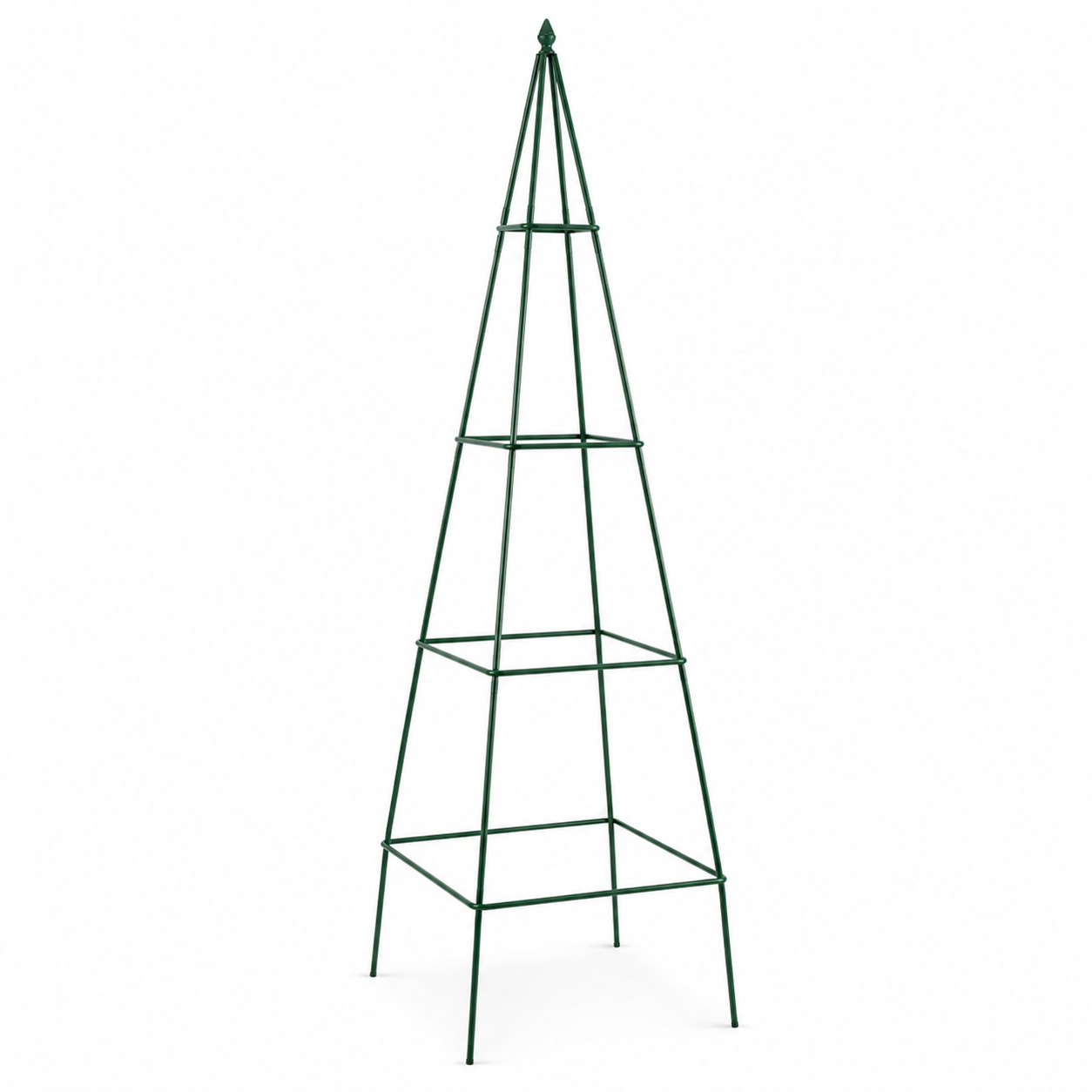 Tuteur pyramidal vert en acier 150 cm