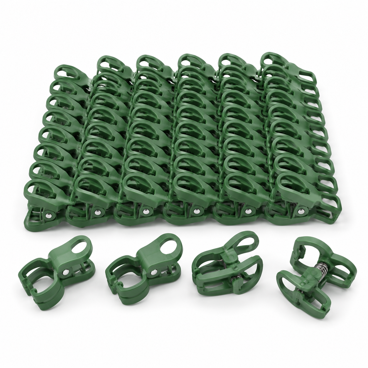 Lot de 50 clips verts pour tiges de plantes