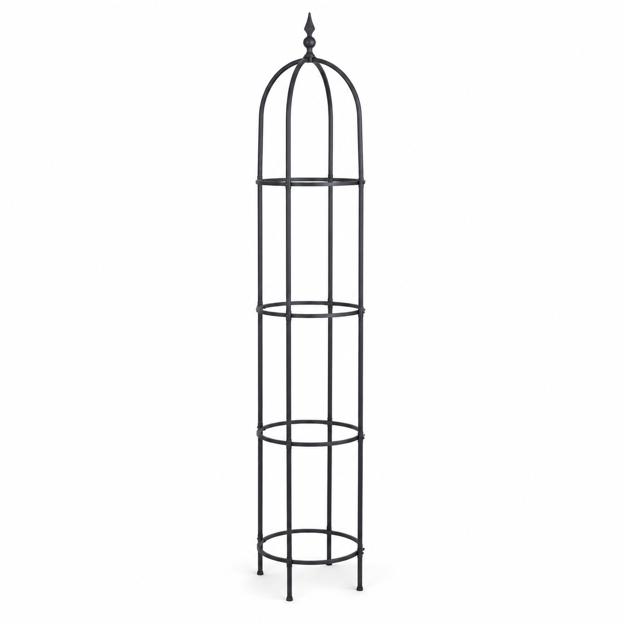 Obélisque de jardin anthracite en acier 190 cm