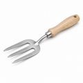 Fourche à main en inox avec poignée en frêne 31 cm