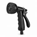 Pistolet d’arrosage noir en métal à 7 jets