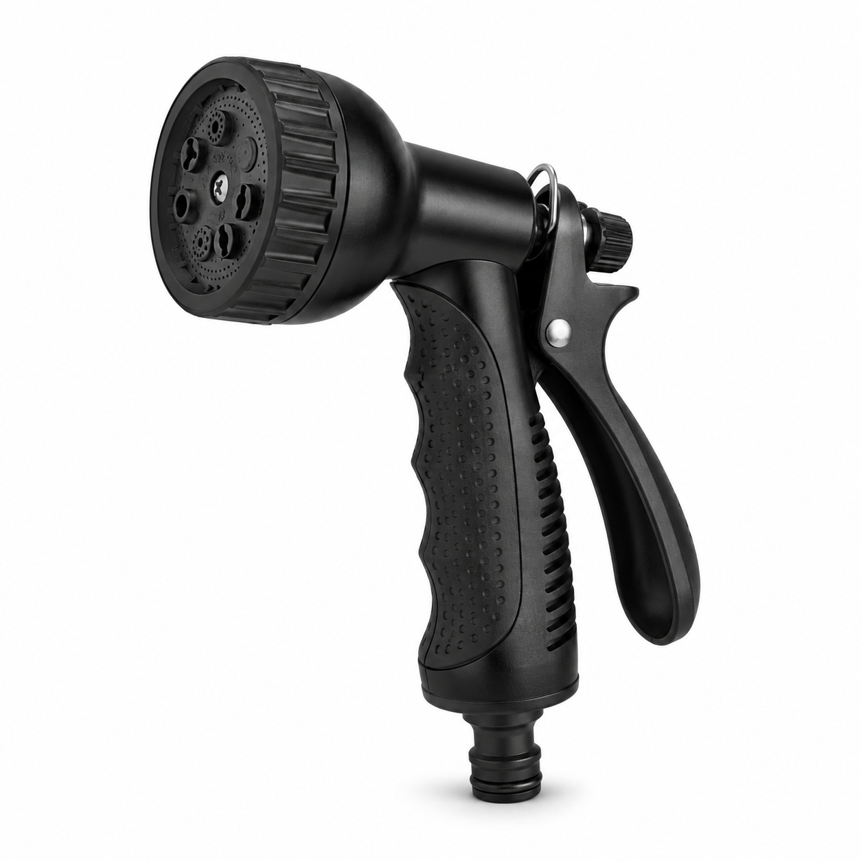 Pistolet d’arrosage noir en métal à 7 jets