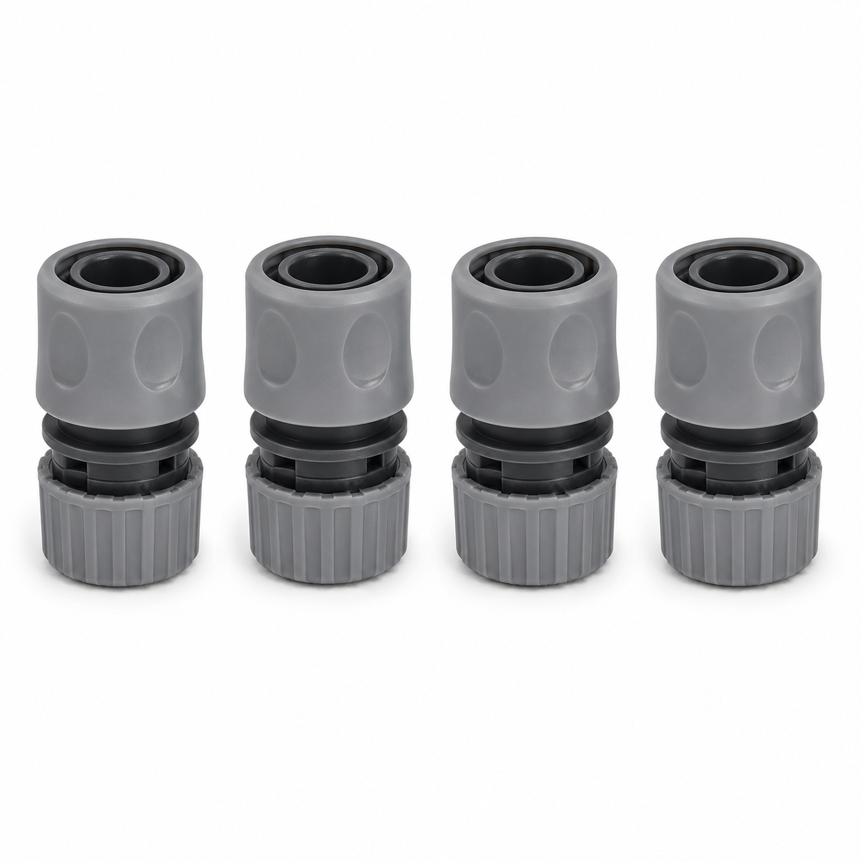 Lot de 4 raccords rapides universels gris