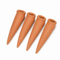 Lot de 4 pics d’arrosage en terre cuite pour bouteilles