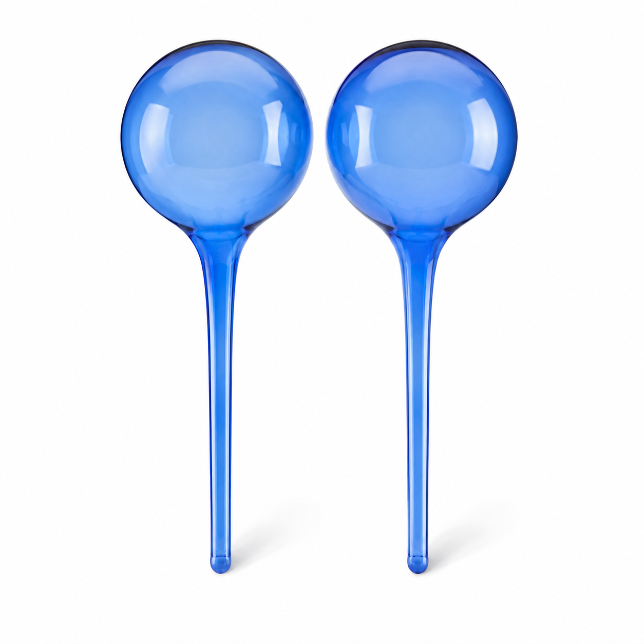 Lot de 2 boules d’arrosage en verre bleu 350 ml