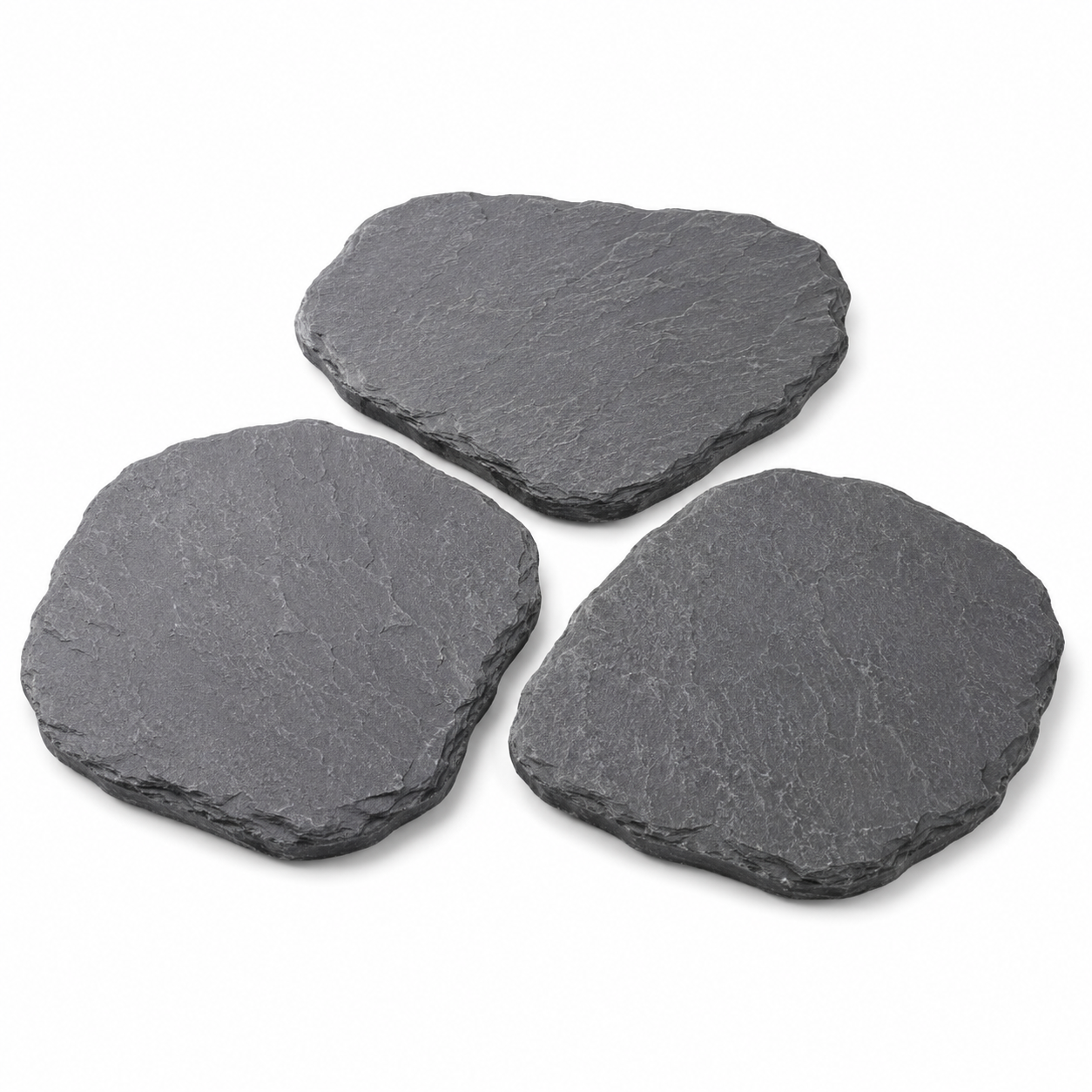 Lot de 3 pas japonais en ardoise naturelle 40x30 cm
