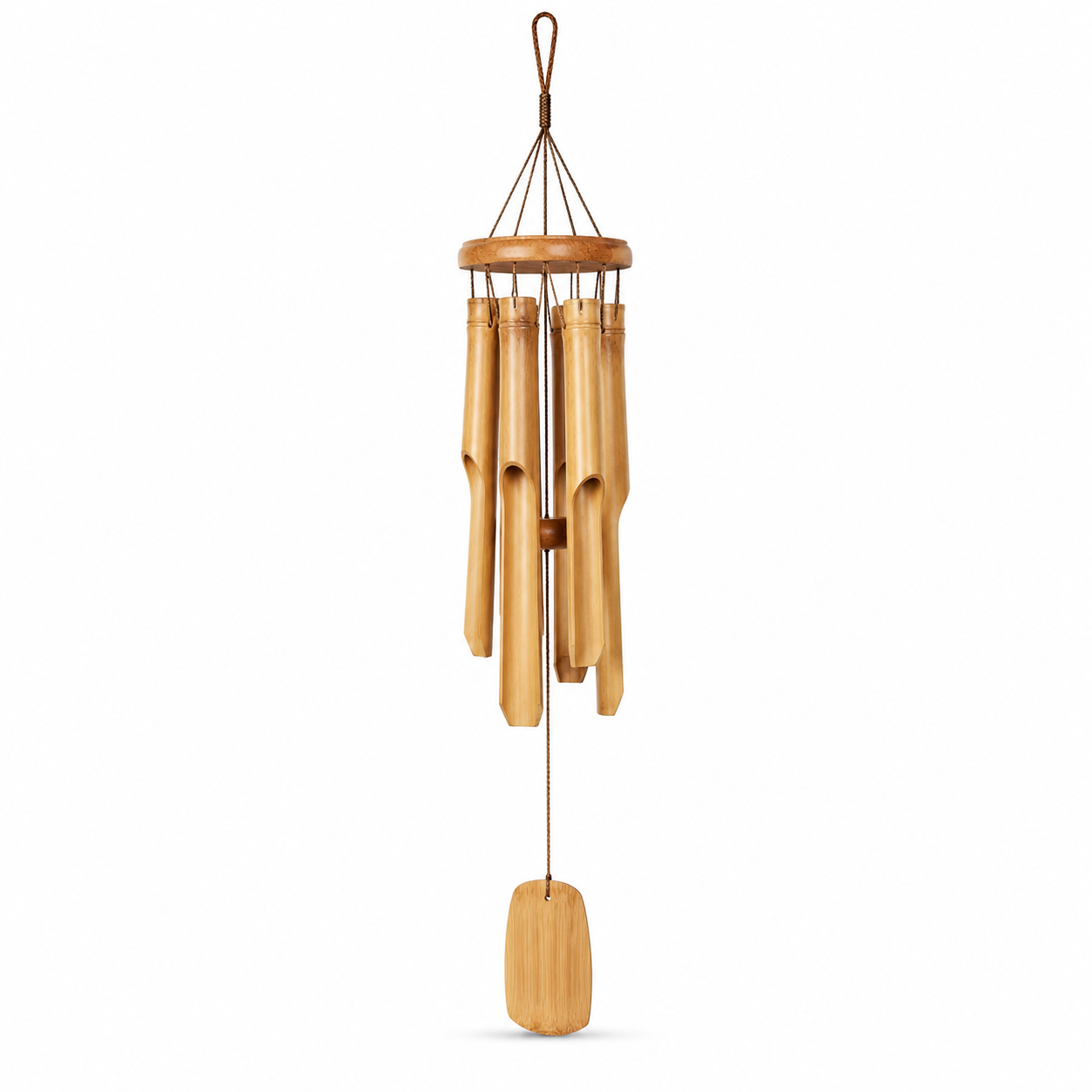 Carillon à vent en bambou naturel 70 cm